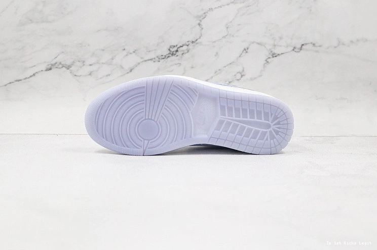 Grey BQ6472-105 Jordan 1 Mid Aluminum (W) - Wolf 0509